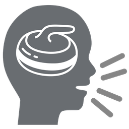 curling stone and busts in silhouette