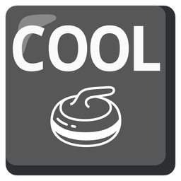 curling stone and COOL button