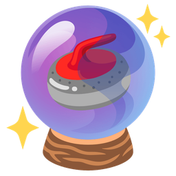 curling stone and crystal ball