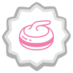 curling stone and fish cake with swirl