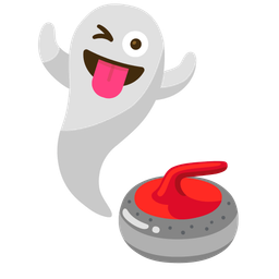 curling stone and ghost