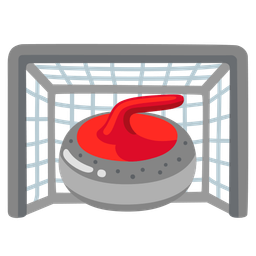 curling stone and goal net
