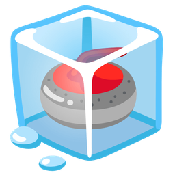 curling stone and ice