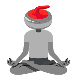 curling stone and lotus