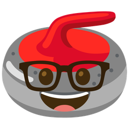 curling stone and nerd face
