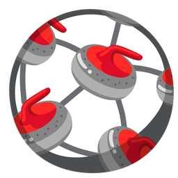 curling stone and soccer ball