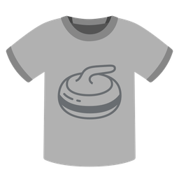 curling stone and t-shirt