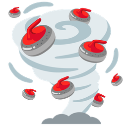 curling stone and tornado