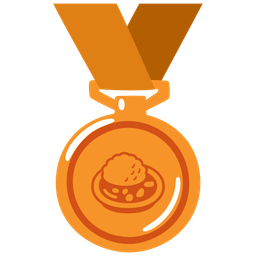 Curry rice and 3rd place medal
