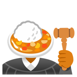 Curry rice and Balance scale