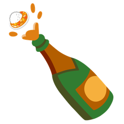 Curry rice and Bottle with popping cork