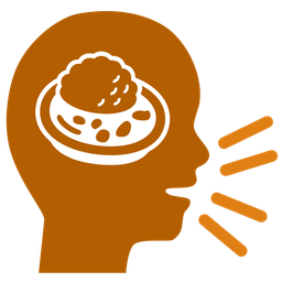 Curry rice and Bust in silhouette