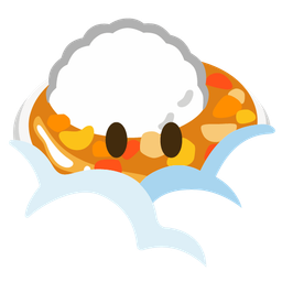 Curry rice and Face in clouds