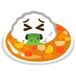Curry rice and Face vomiting