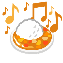 Curry rice and Musical notes