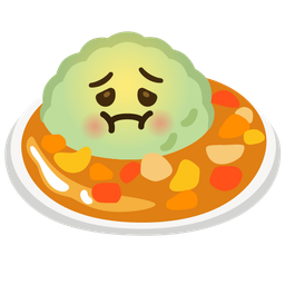 Curry rice and Nauseated face