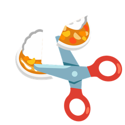 Curry rice and Scissors