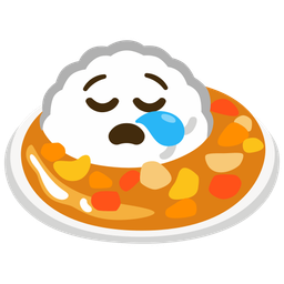 Curry rice and Sleepy face