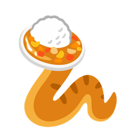 Curry rice and Snake
