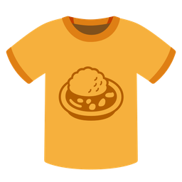 Curry rice and T-shirt