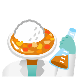 Curry rice and Test tube