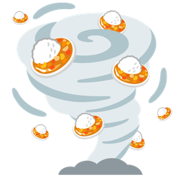 Curry rice and Tornado