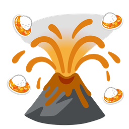 Curry rice and Volcano