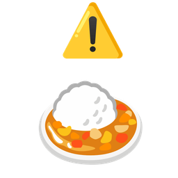 Curry rice and Warning