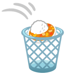 Curry rice and Wastebasket