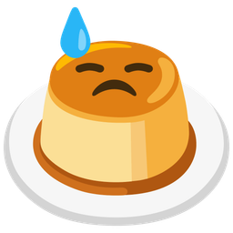 Custard and Downcast face with sweat