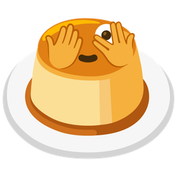 Custard and Face with peeking eye