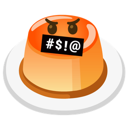 Custard and Face with symbols on mouth