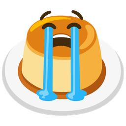 Custard and Loudly crying face