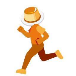 Custard and Running shoe