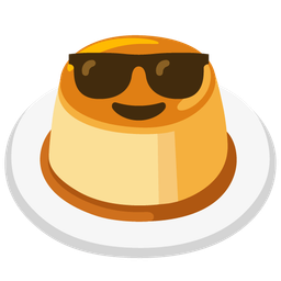 Custard and Smiling face with sunglasses