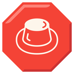 Custard and Stop sign