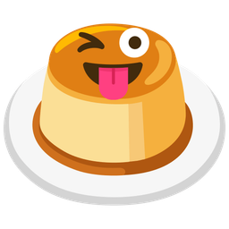 Custard and Winking face with tongue