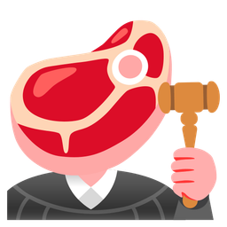 cut of meat and balance scale