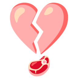 cut of meat and broken heart