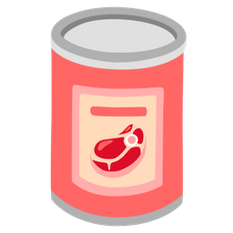 cut of meat and canned food