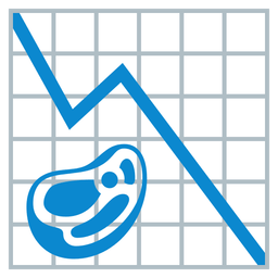 cut of meat and chart decreasing