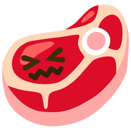 cut of meat and confounded face