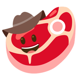 cut of meat and cowboy hat face