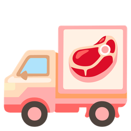 cut of meat and delivery truck