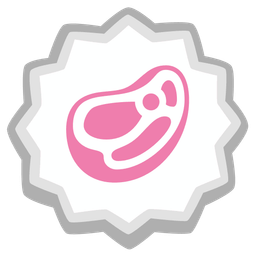 cut of meat and fish cake with swirl