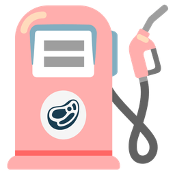 cut of meat and fuel pump