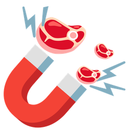 cut of meat and magnet