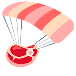 cut of meat and parachute