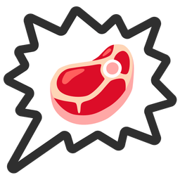 cut of meat and right anger bubble