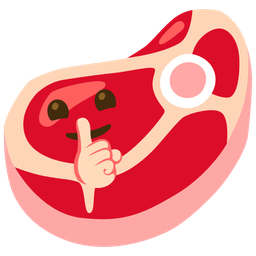 cut of meat and shushing face